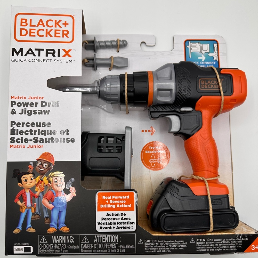 Black + Decker Matrix Jr Toy Drill with Accessory